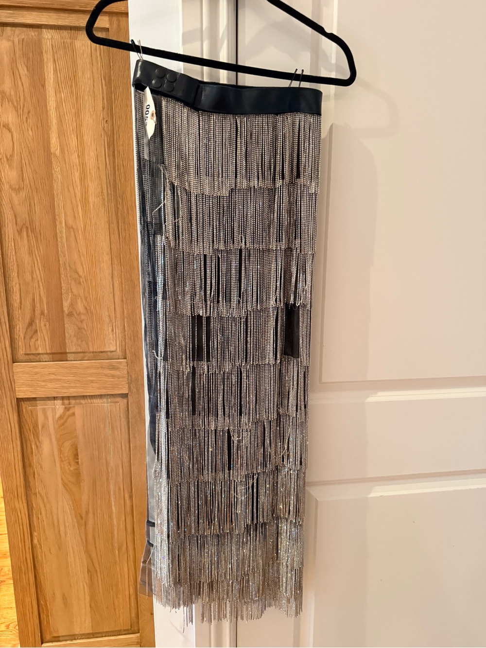 Star Trek universe custom piece leather fringe skirt xs
